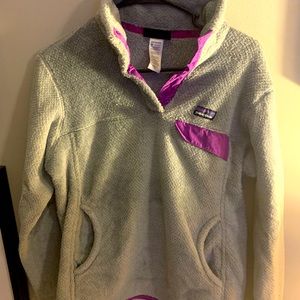 Patagonia - Gray & Purple - Fleece jacket - Medium